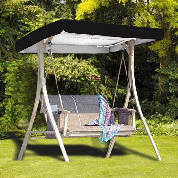 Replacement Shade Cover for Garden Swing, Rainproof Swing Canopy Top, Polyester Protective Cloth for Patio Outdoor Seat, 3 Seater