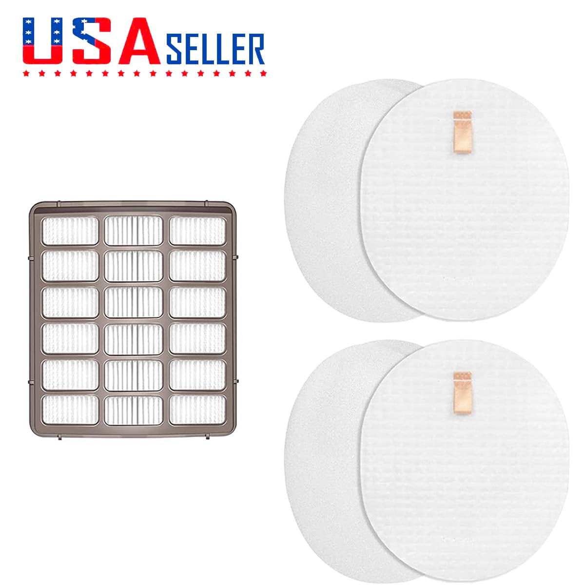 Replacement for Shark Navigator DLX Vacuum Filters, 1 Hepa & 2 Foam & 2