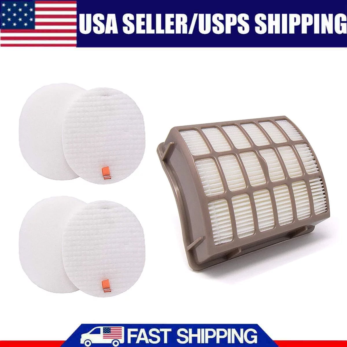 Replacement for Shark Navigator DLX Vacuum Filters, 1 Hepa & 2 Foam & 2