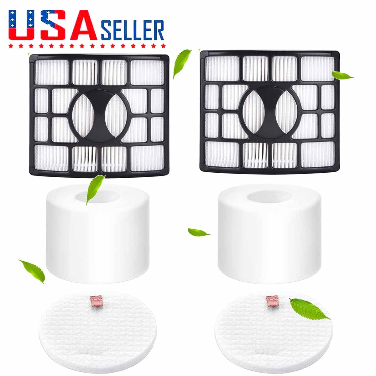 Pack Of 2 NZ801EU Sponge Filters For Shark Rotator Powered Lift Away Speed Vacuum NV801, NV680, NV681, NV682, NV683, NV800, NZ801, NV803, UV810, AZ910, AX910