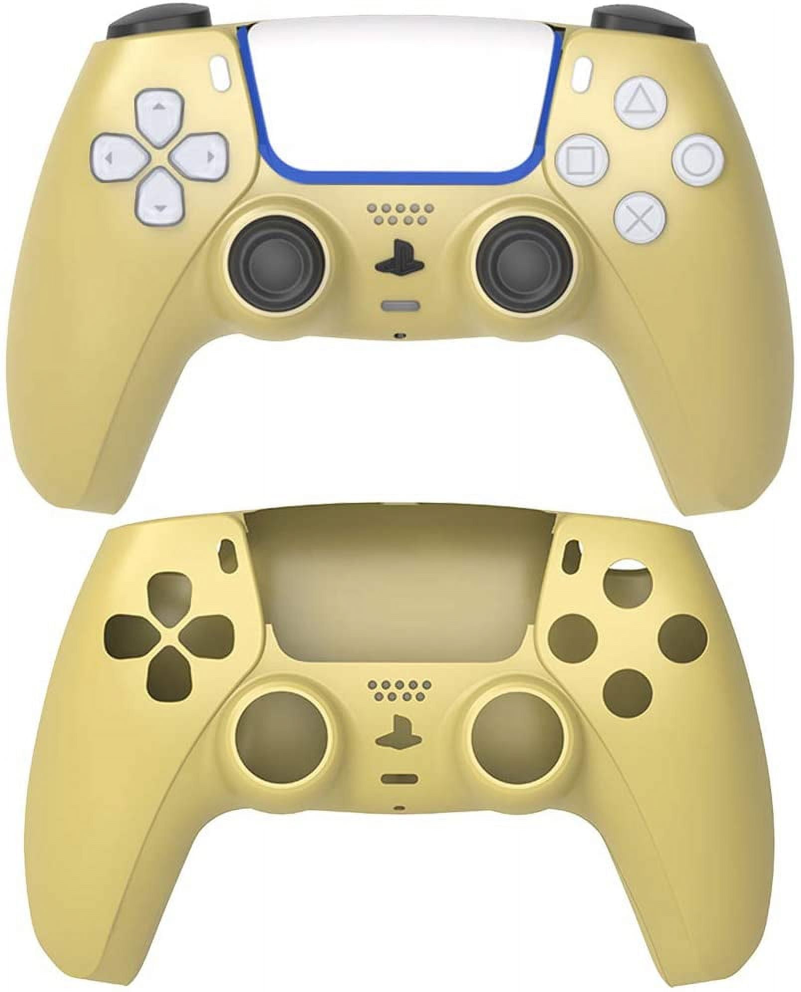 PS5 Faceplate Replacement Cover,for Front Housing Shell Case for Sony PlayStation 5 DualSense Controller(Golden)