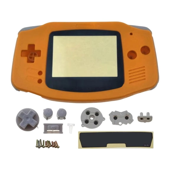 Replacement Shell for Game Boy Advance, Plastic Case with Multiple Colors, Orange