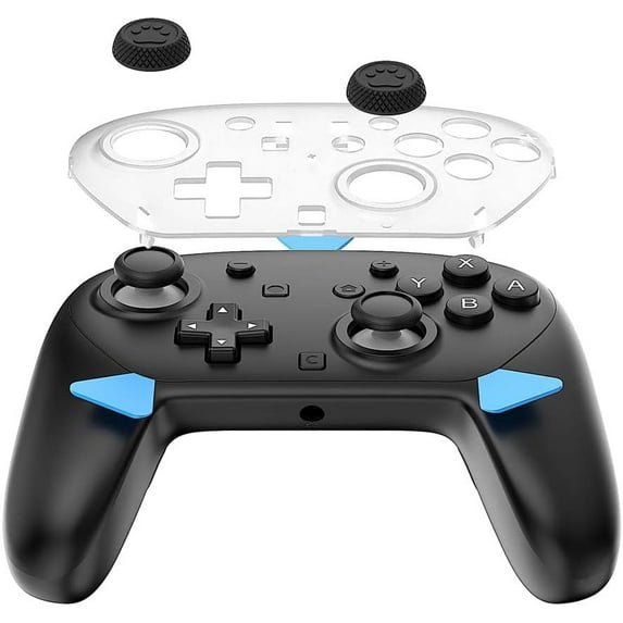 Replacement Shell for Switch 2 2025 Generation Pro Game Controller - NS Pro Controller Replacement Cover + Key Caps(Transparent)