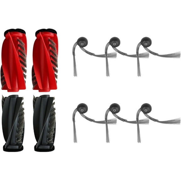 Replacement Side Brushes and Main Roller Brushes for Roborock Qrevo S5V Curv Edge, 10 Pack