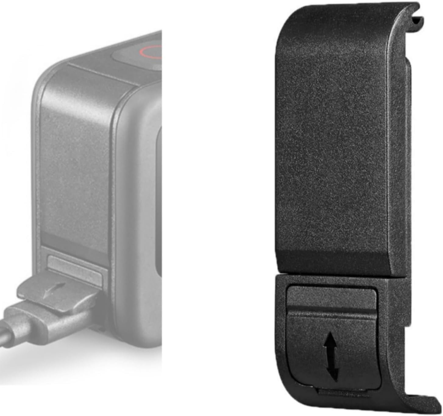 Replacement Side Door Battery Cover For Gopro, Dustproof Pass Through Battery Cover Lid With Type-C Charging Port Repair Part Camera Accessories For Gopro Hero 9/10/11/12/13 Black - View #7