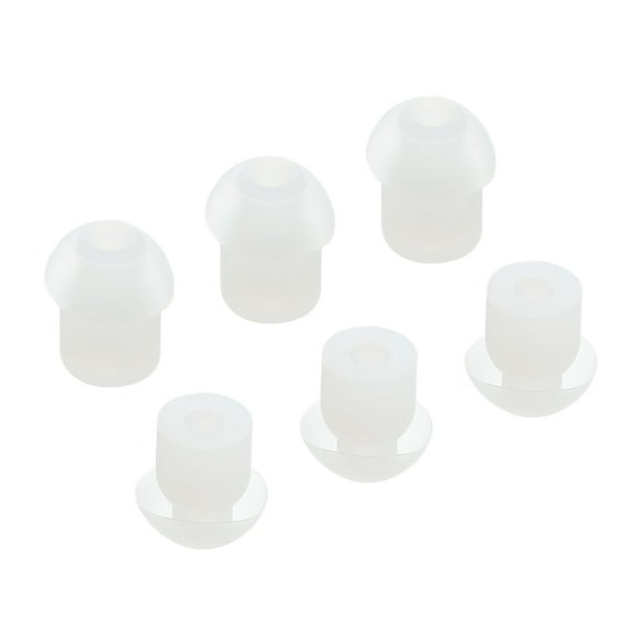 Replacement Silicone Mushroom Earbuds Ear Tips for Acoustic Tube Earpiece, Transparent 6Pack