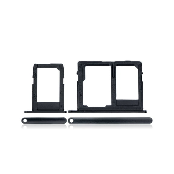 Replacement Sim Card Tray Compatible For Samsung Galaxy J8 (J810 / 2018) (Black) (2 Piece Set)