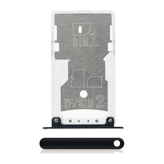 Replacement Sim Tray Compatible For Xiaomi Redmi Note 4X (Matte Black)