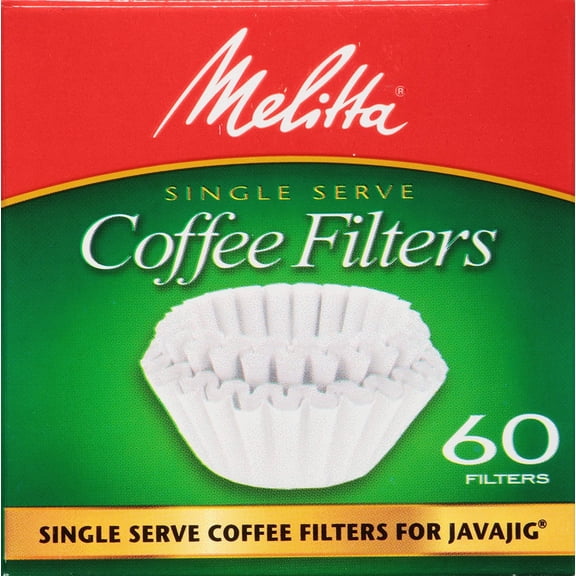Replacement Single-Serve Paper Coffee Filters, White, 60 Count