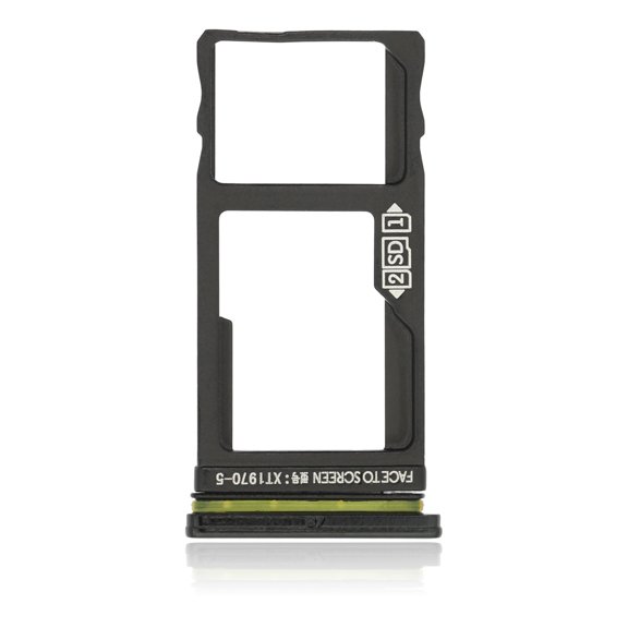 Replacement Single Sim Card Tray Compatible For Motorola One Vision (XT1970 / 2019) / P50 (XT1970 / 2019) (Black)
