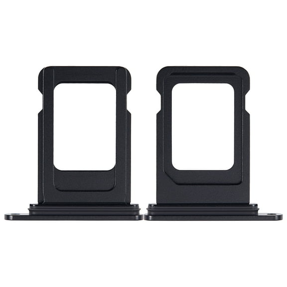 Replacement Single Sim Card Tray Compatible For iPhone 15 / 15 Plus (Black)