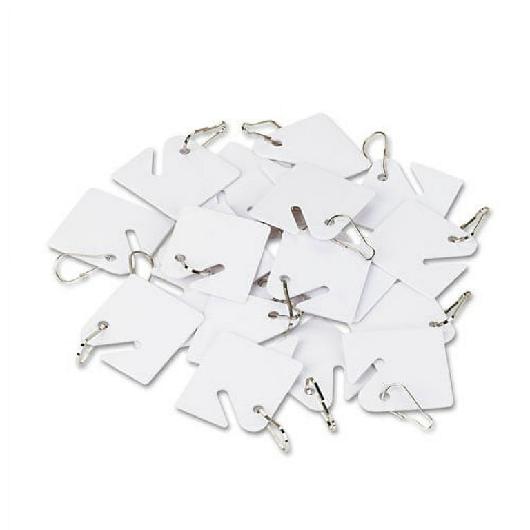 Replacement Slotted Key Cabinet Tags, 1.63 x 1.5, White, 20/Pack Replacement Slotted Key Cabinet Tags, 1.63 x 1.5, White, 20/Pack