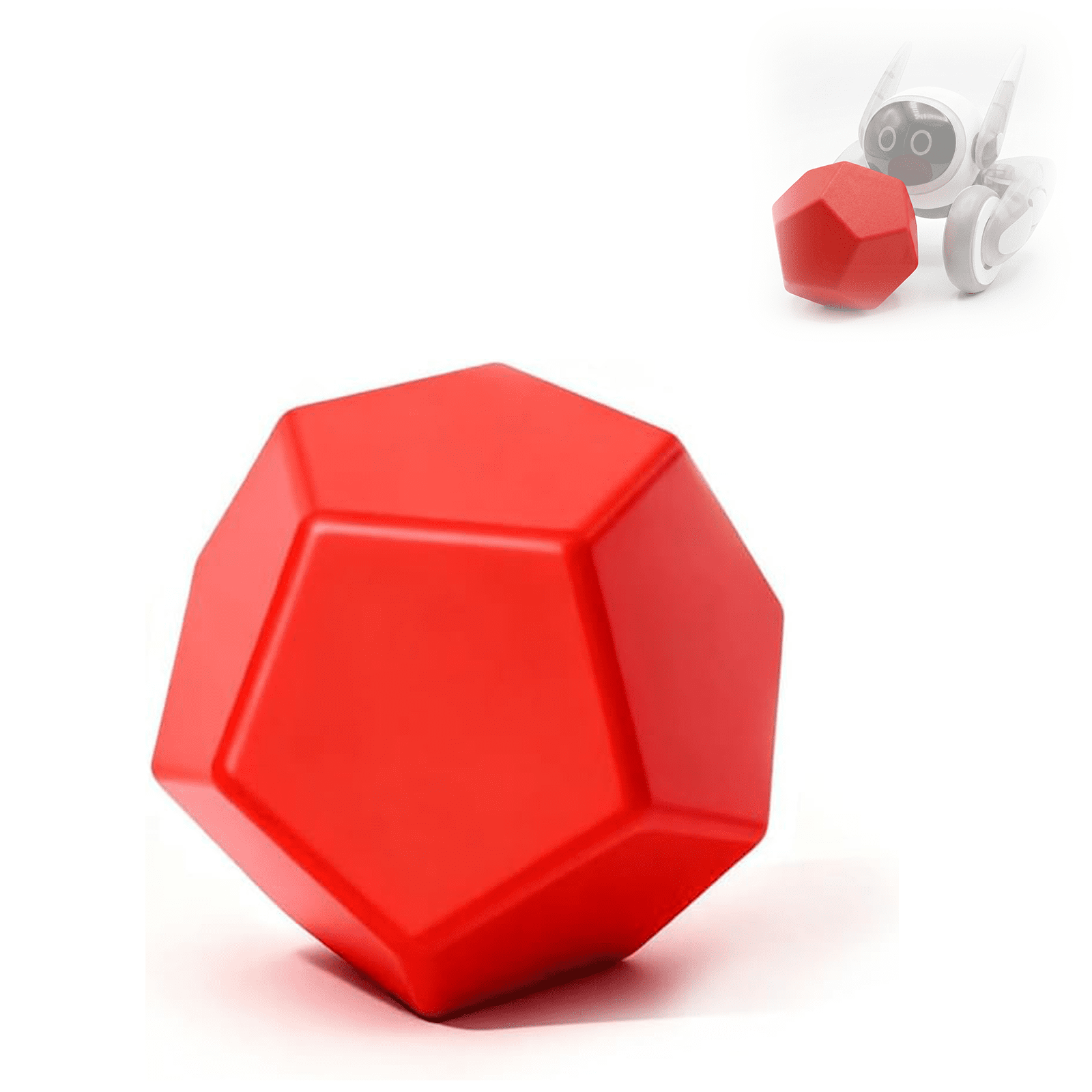 Replacement Smart Ball Toy for Loona Petbot, Interactive Robot Ball, Durable Rolling Toy Optimized Size Smooth Play for Indoor Fun, Red
