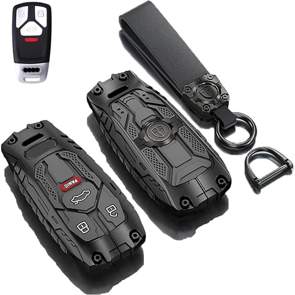 Replacement Smart Key Case Holder Protector with Keychain for Audi A3 A4 A6 Q5 Q7 SQ5 S5 TT R8 Keyless Entry Remote
