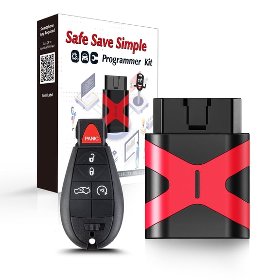 Replacement Smart Key Fob with DIY Setup Tool Compatible for 2008 - 2012 Dodge Challenger, 2008 - 2012 Dodge Charger, 2011 - 2013 Dodge Durango, Keyless Entry Remote FCCID IYZ-C01C or M3N5WY783X