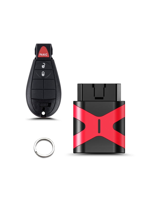 Replacement Smart Key Fob with DIY Setup Tool Compatible for Dodge Ram 1500 2500 3500 2008-2012 Grand Caravan 2008-2020, Keyless Entry Remote FCCID IYZ-C01C or M3N5WY783X