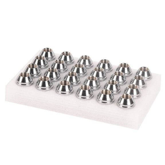 Replacement Solid Chrome M14x1.5 Thread 7/8 Hex 24-Pack-24PCS REPLACEMNT SOLID LUG NUTS M14X1.5 CHROME