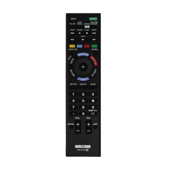 Replacement Sony RM-YD103 TV Remote Control for Sony KDL-48W580B Television