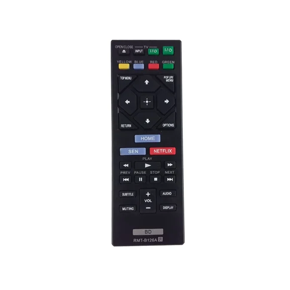 Replacement Sony RMT-B126A Blu-Ray Remote for BDP-S1200 S2200 S3200 S5200 S6200