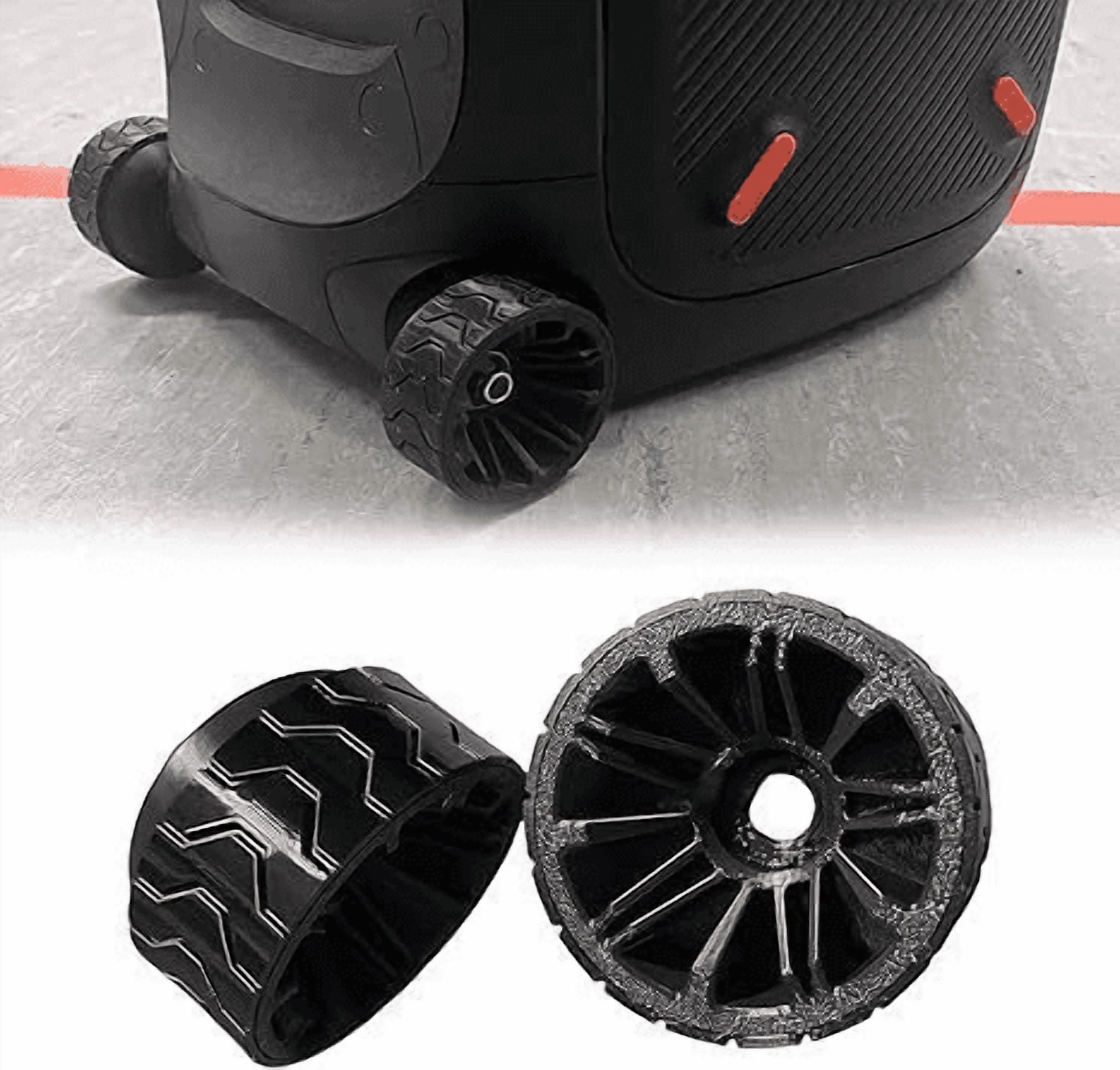 Replacement Speaker Wheels Set Compatible with JBL PartyBox 310/320/710/Ultimate with Shock Absorbing Tires & Wide Contact Surface for Easy Transport