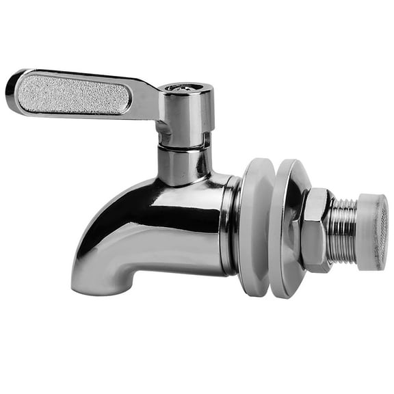 Panzexin Replacement Spigot for Beverage Dispenser, Stainless Steel Spigot for Drink Dispenser, ​Water Dispenser Faucet, Food Grade, with Anti-Clogging Cap (1PACK)