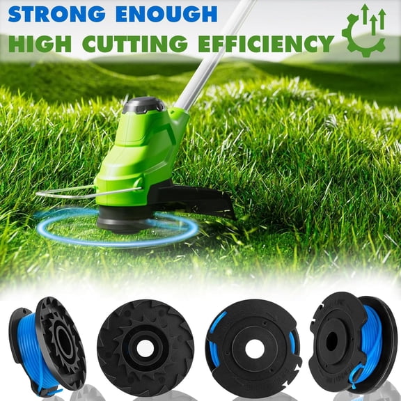 Replacement Spool for Greenworks Weed Wacker String, 16ft 0.065" Line Spool for Greenworks Weed Eater String Replacement, Compatible with Greenworks 24V 40V Single Line Cordless Trimmers(12+2)$$Tools