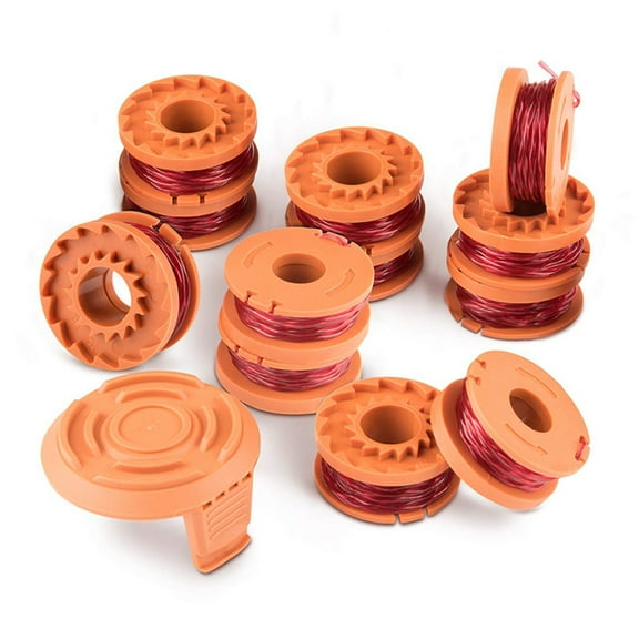 Replacement Spool Weed Eater String, Compatible with Worx Electric String Trimmers, 12 Replacement Spool, 1 Spool Cap (10ft)