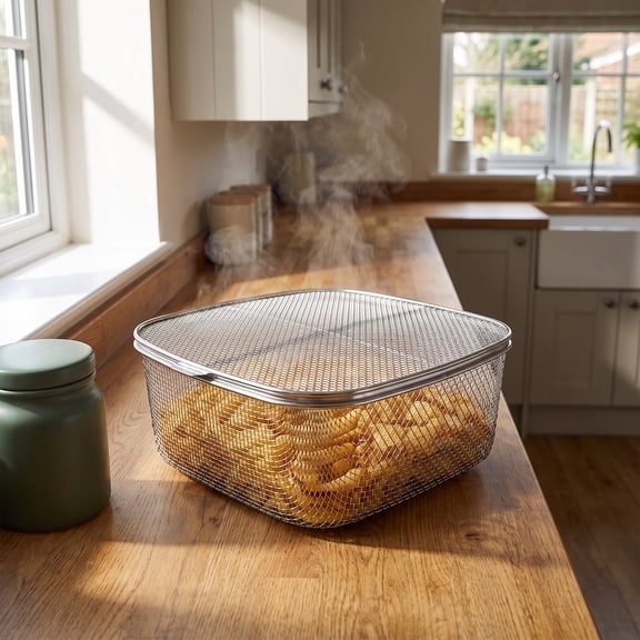 Replacement Stainless Steel Splatter Screen for Air Fryer with Easy Detach Design