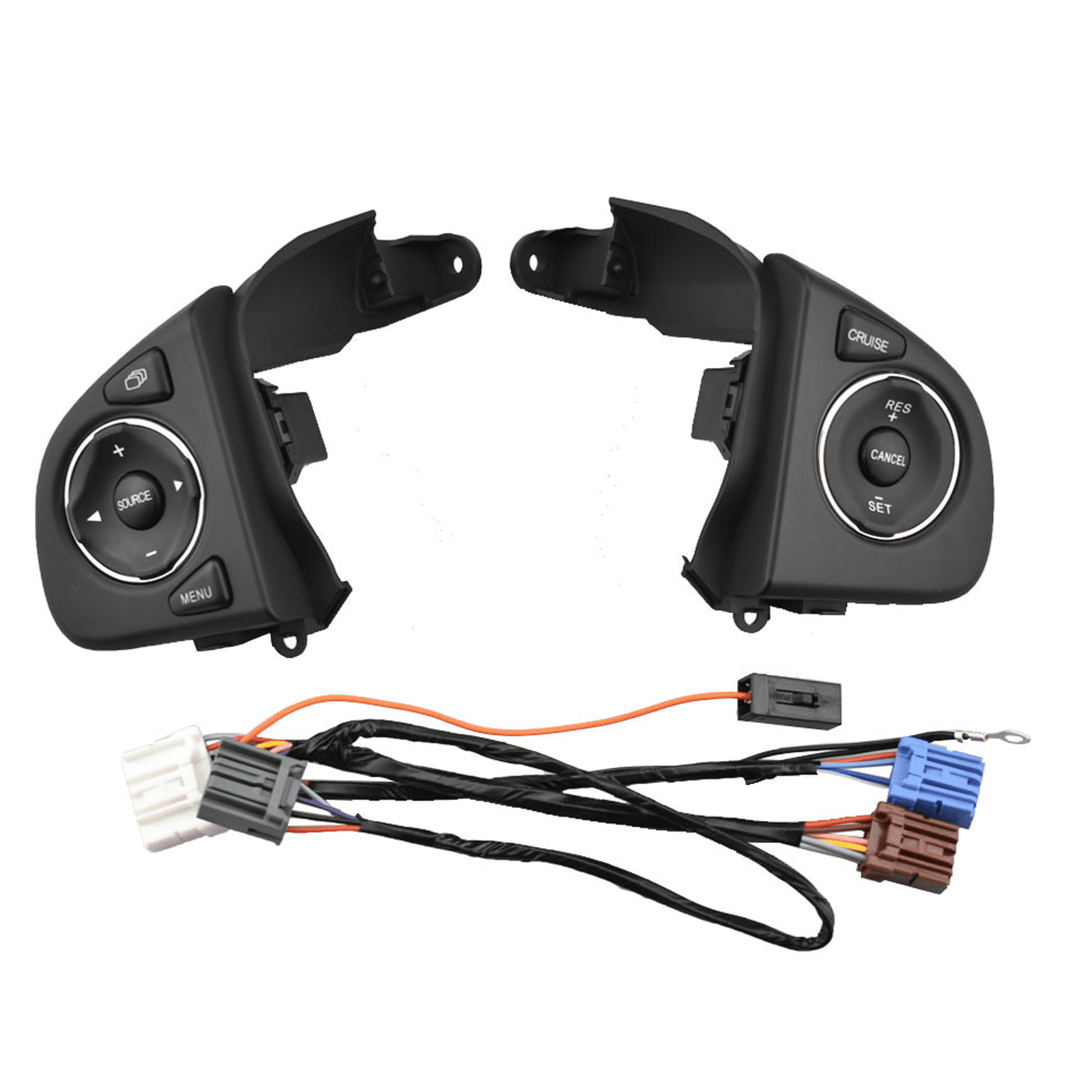 Replacement Steering Wheel Control Buttons With Wire Cable For Honda CRV 2013-2018,Steering Pad Audio Cruise Remote Control Switch With Extension Wire-black