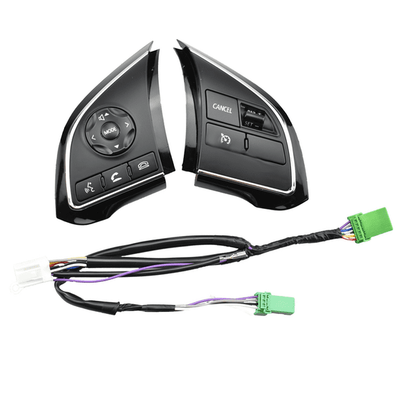 Replacement Steering Wheel Control Buttons With Wire Cable For Mitsubishi Outlander 2016-2023,Steering Pad Audio Cruise Remote Control Switch-black