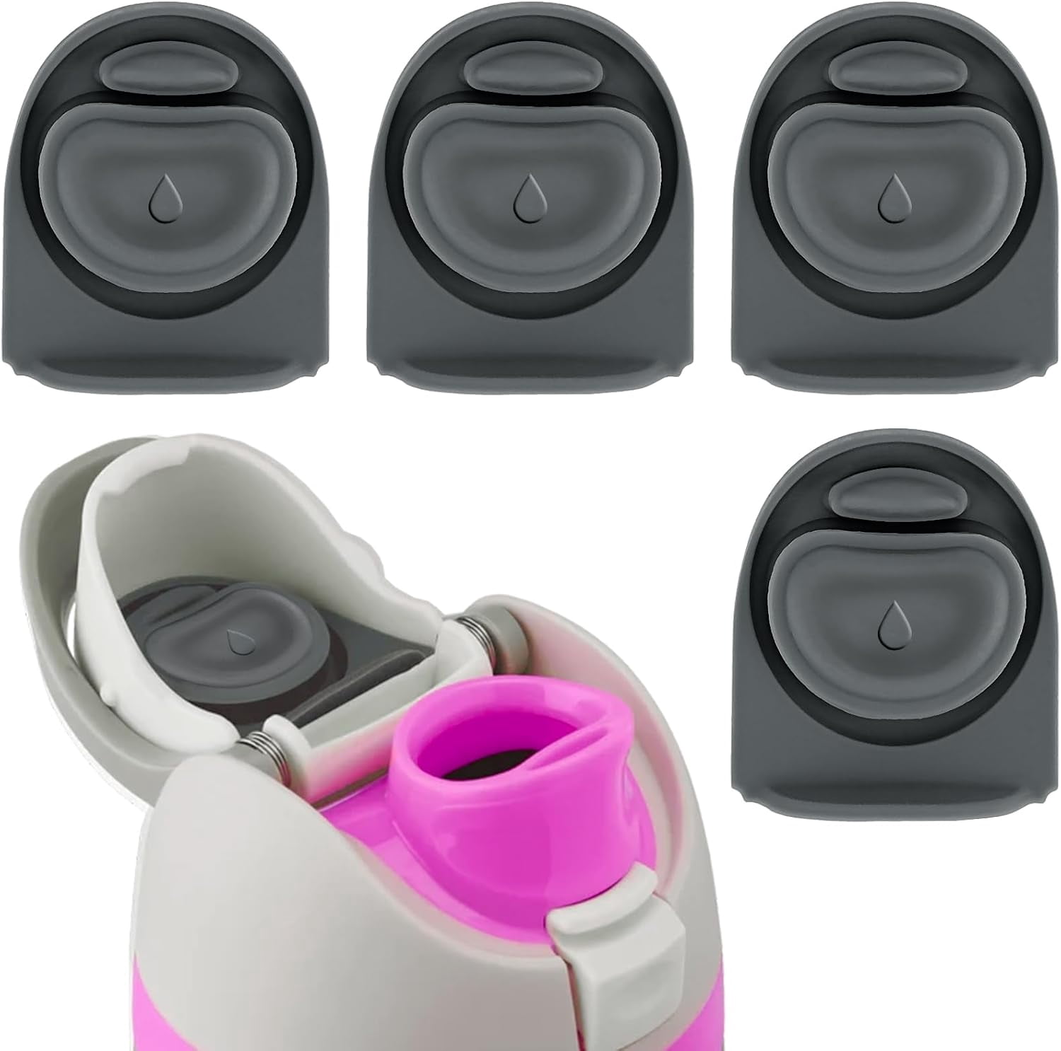 BOXOB 4pz Guarnizioni Anulari Borraccia & 4pzi Tappi Ricambio per Owala