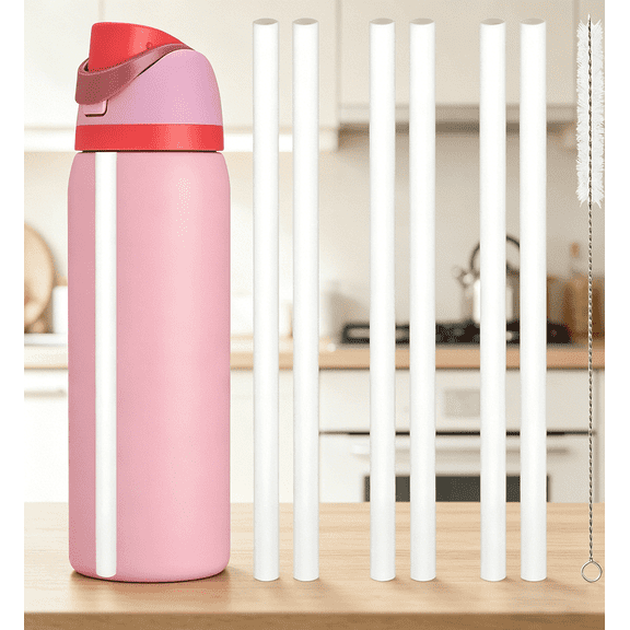 Replacement Straw for Owala Water Bottle, Reusable Plastic Straws Compatible With Owala Water Bottle, BPA-FREE Straws and Cleaner Brush