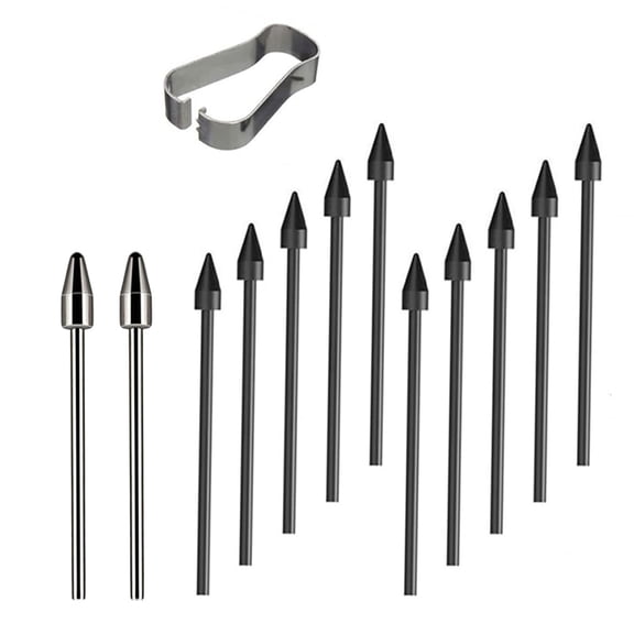 Replacement Stylus Pen Tips for Samsung Galaxy S Pen, Metal Plastic Nibs with Removal Clip, Compatible with Galaxy Tab S Series/S22/S23/S24 Ultra, Smooth Writing & Drawing Stylus Tips