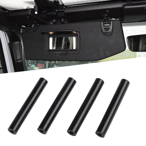 Replacement Sun Visor Tubes Kit for Jeep For Wrangler For JK 2007-2017 Includes 4Pcs Left and Right Side Tubes