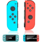 Replacement for Switch Controller Work with Switch/Lite/OLED,Wireless Gamepad Support Dual Vibration,6-Axis Gyro,Wake-up,Motion Controls,Screenshot, L/R