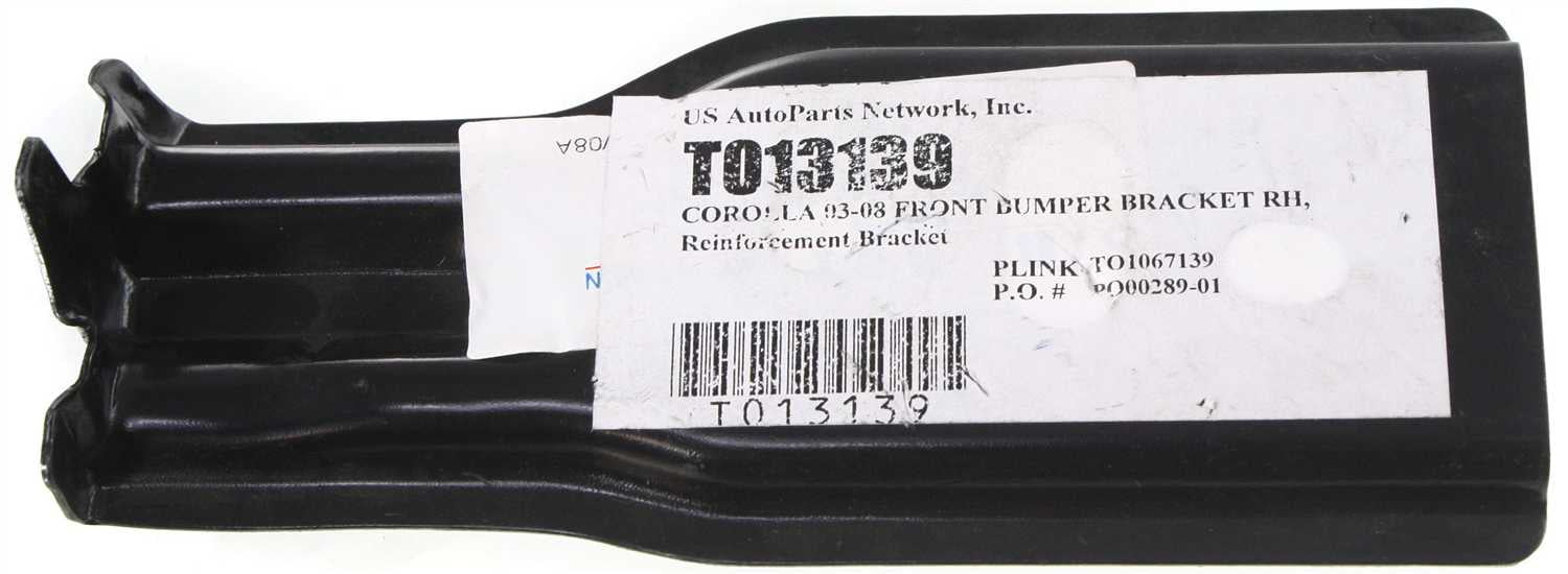 Replacement T013139 Bumper Bracket Compatible For 2003-2008 Toyota Corolla Front, Right Passenger