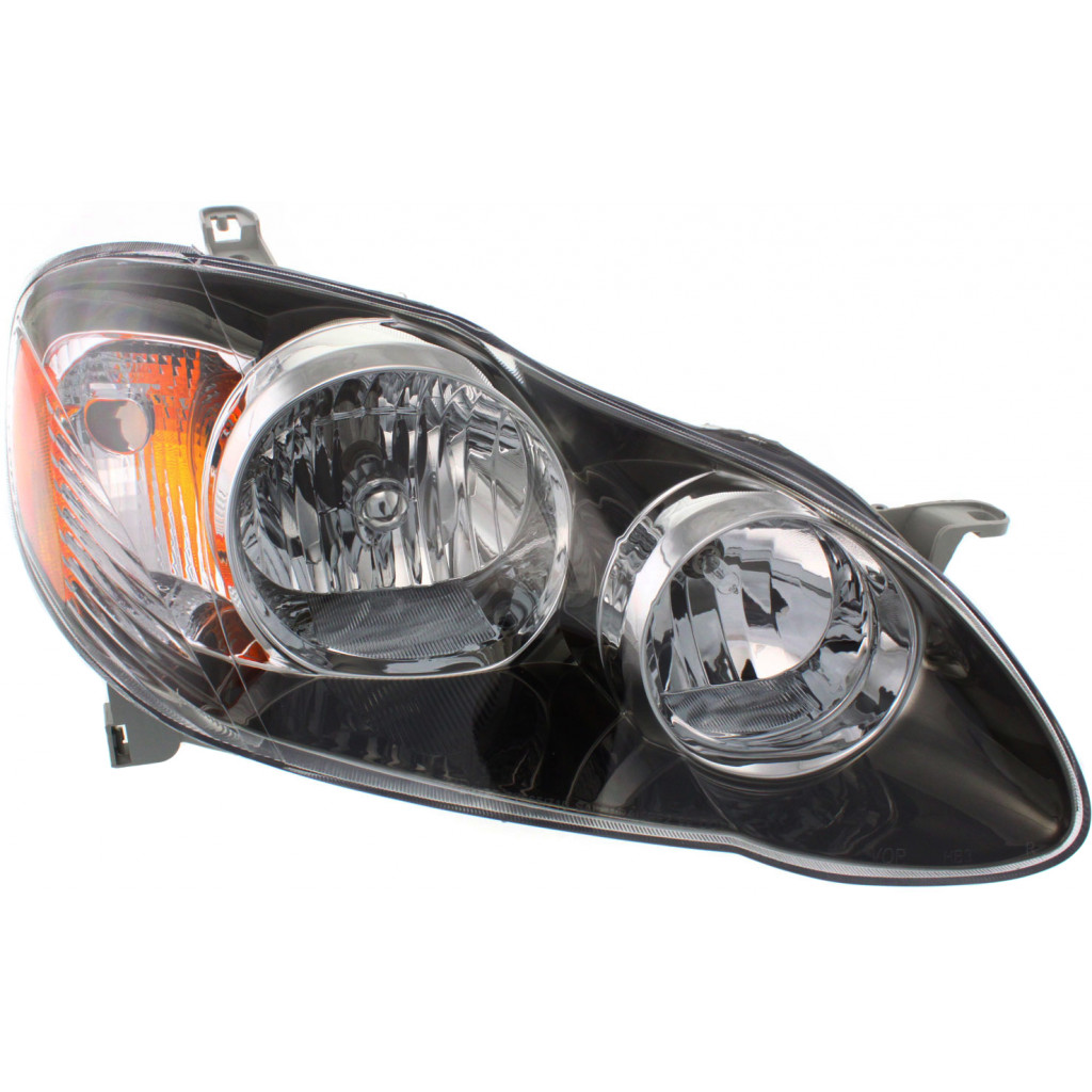 Pair Halogen Projector Headlights For Toyota Corolla 2009-2010 – Clear Lens, Chrome Housing