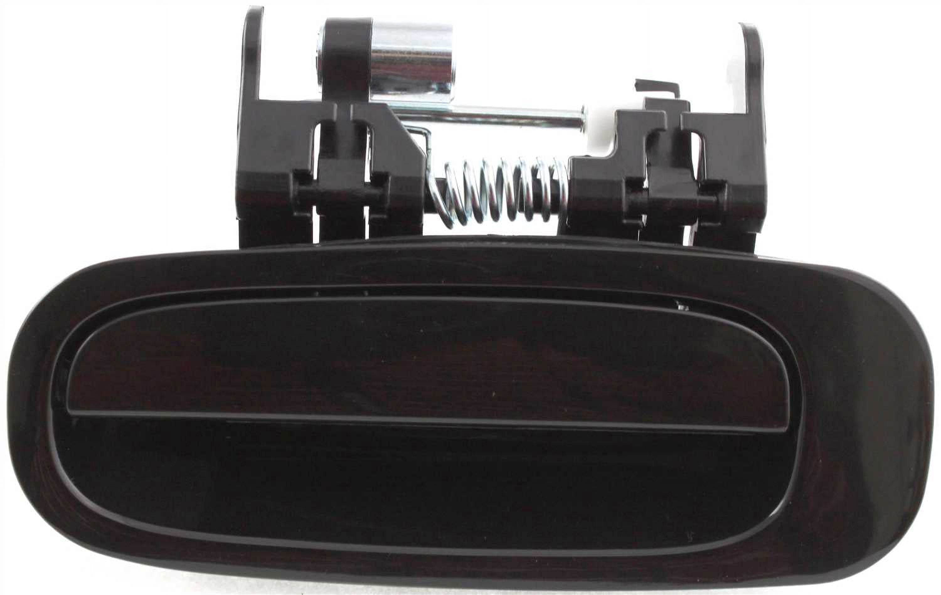 Replacement T491314 Exterior Door Handle Compatible with 1998-2002 Toyota Corolla Chevrolet Prizm Rear, Left Driver Smooth Black