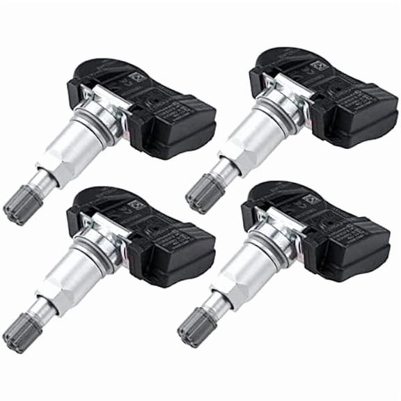 Replacement TPMS Tire Pressure Sensor Set, Valve Stem Type, Fits Select Applications, 4 Pack, Verify Part Number And Frequency