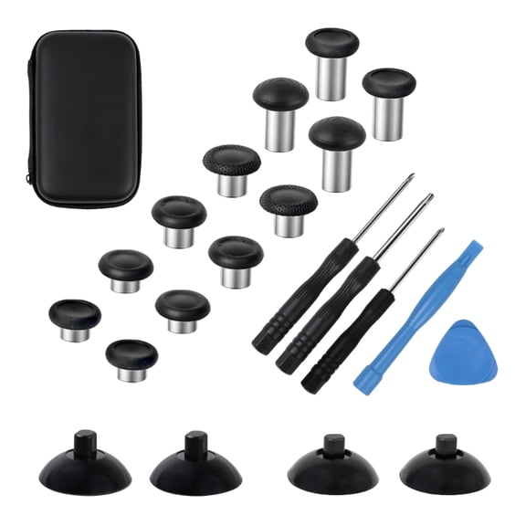 Replacement Thumb Sticks Joystick Analog Thumbstick Grip for PS4/PS5 Controller Thumb Grip with Prying Tool Screwdriver