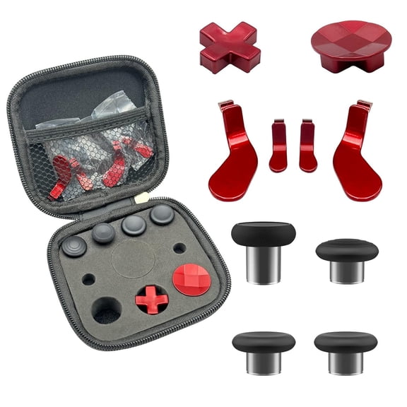Replacement Thumbsticks for Xbox Elite Controller Series 2, 10 in 1 Plating Accessories Kits Parts Including 4 Swap Joysticks,4 Paddles,1 Standard D-Pads