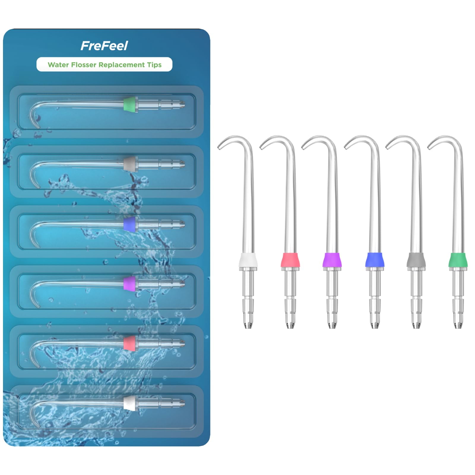 Replacement Tips for Waterpik Water Flosser (6 Implat Denture Tips