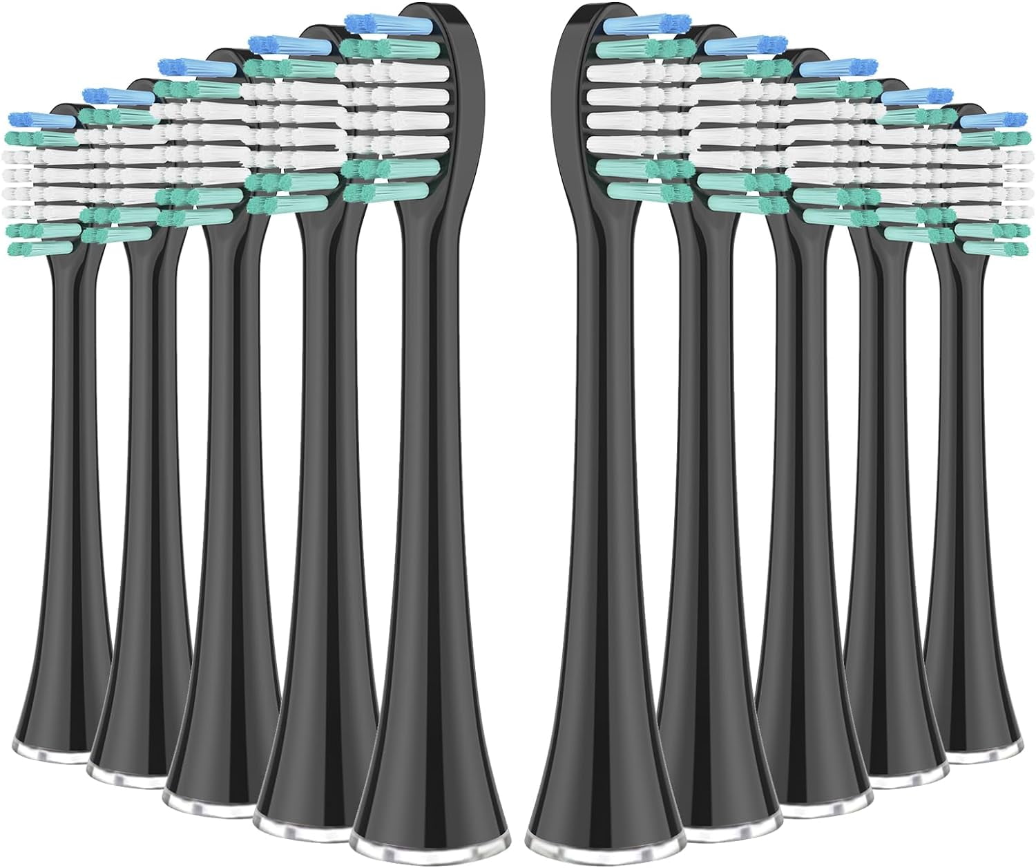 AquaSonic Replaceable Toothbrush Heads, 10 Pack for Black Series, Vibe Series, Black Series Pro