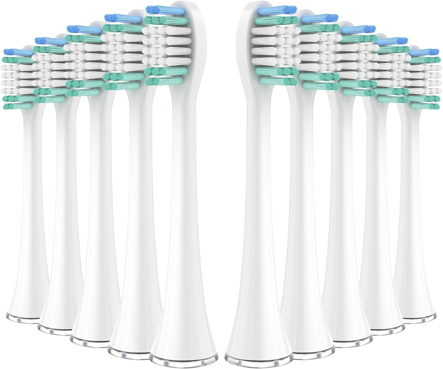YUNCHI Replacement Toothbrush Heads 10 Pack for AquaSonic Black Series