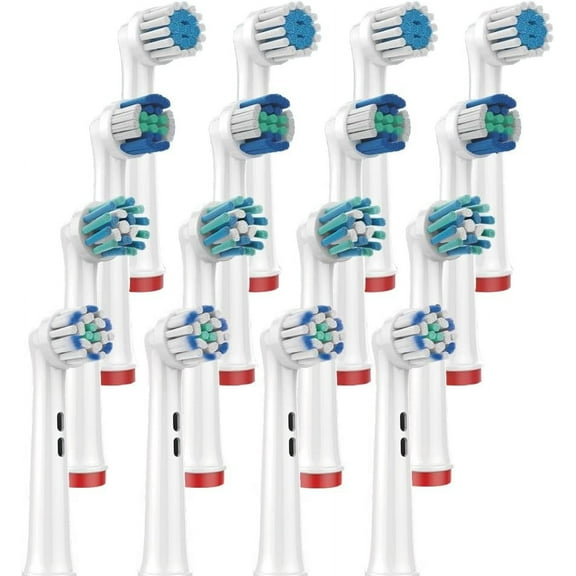 Replacement Toothbrush Heads Compatible with Oral B Braun, 16 Assorted Professional Electric Toothbrush Heads Brush Heads Refill for Oral-B Pro 1000/3000/5000/7000/8000/9600