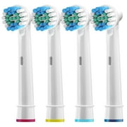 Replacement Toothbrush Heads Compatible Oral B Electric Toothbrush- 4 Precision Brush Heads Fits Braun Pro 1000 1500 Clean 3000 5000 6000 8000 9000 Vitality, Triumph & More