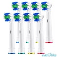 thumbnail image 1 of Everwhite Soft Bristle Toothbrush Replacement Heads for Oral-B Pro 1000, 1500, Clean 3000, 5000, 6000, 8000, 9000, Vitality, Triumph, Pack of 8, 1 of 7