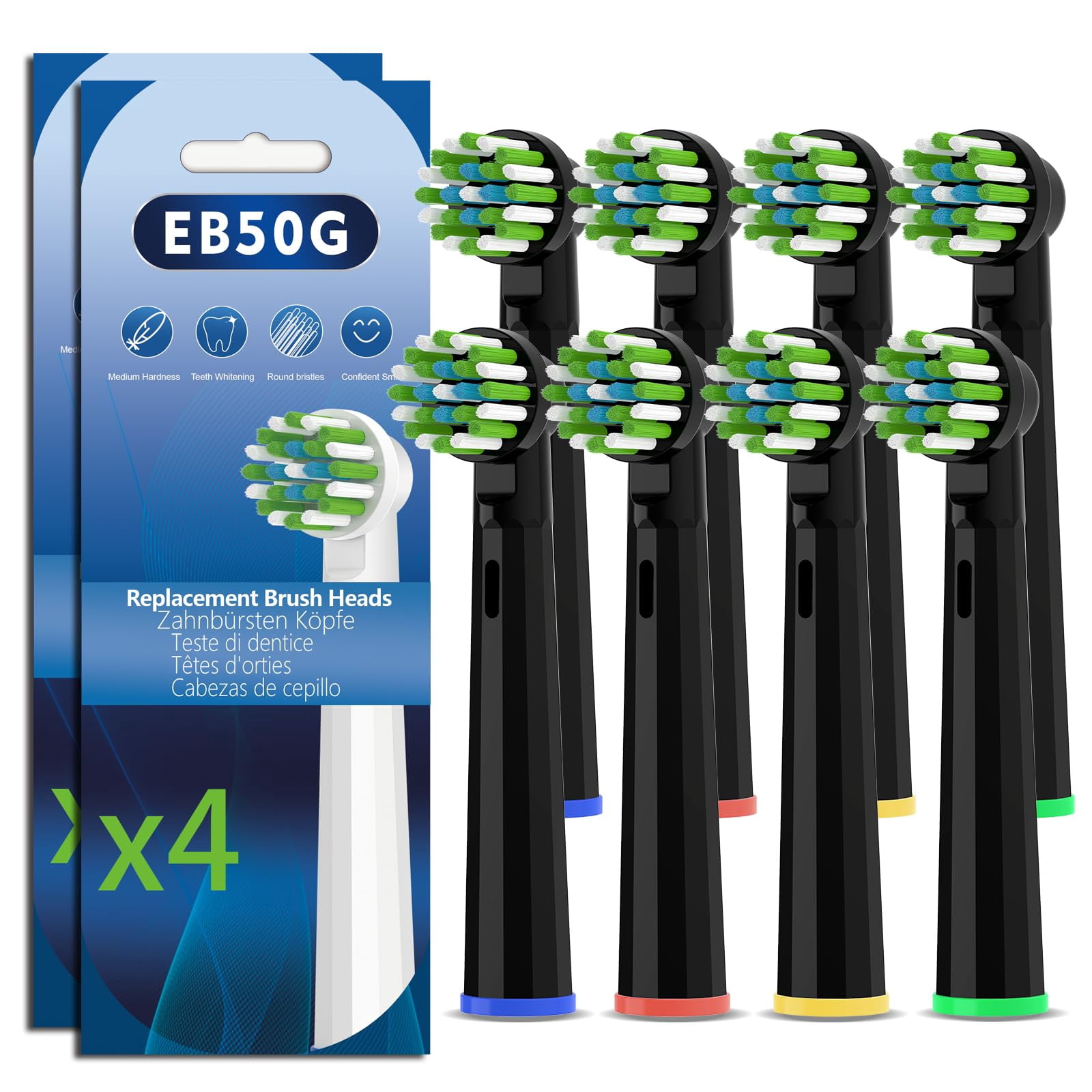 Oral-B Cross Action Replacement Toothbrush Heads Pack Of 8