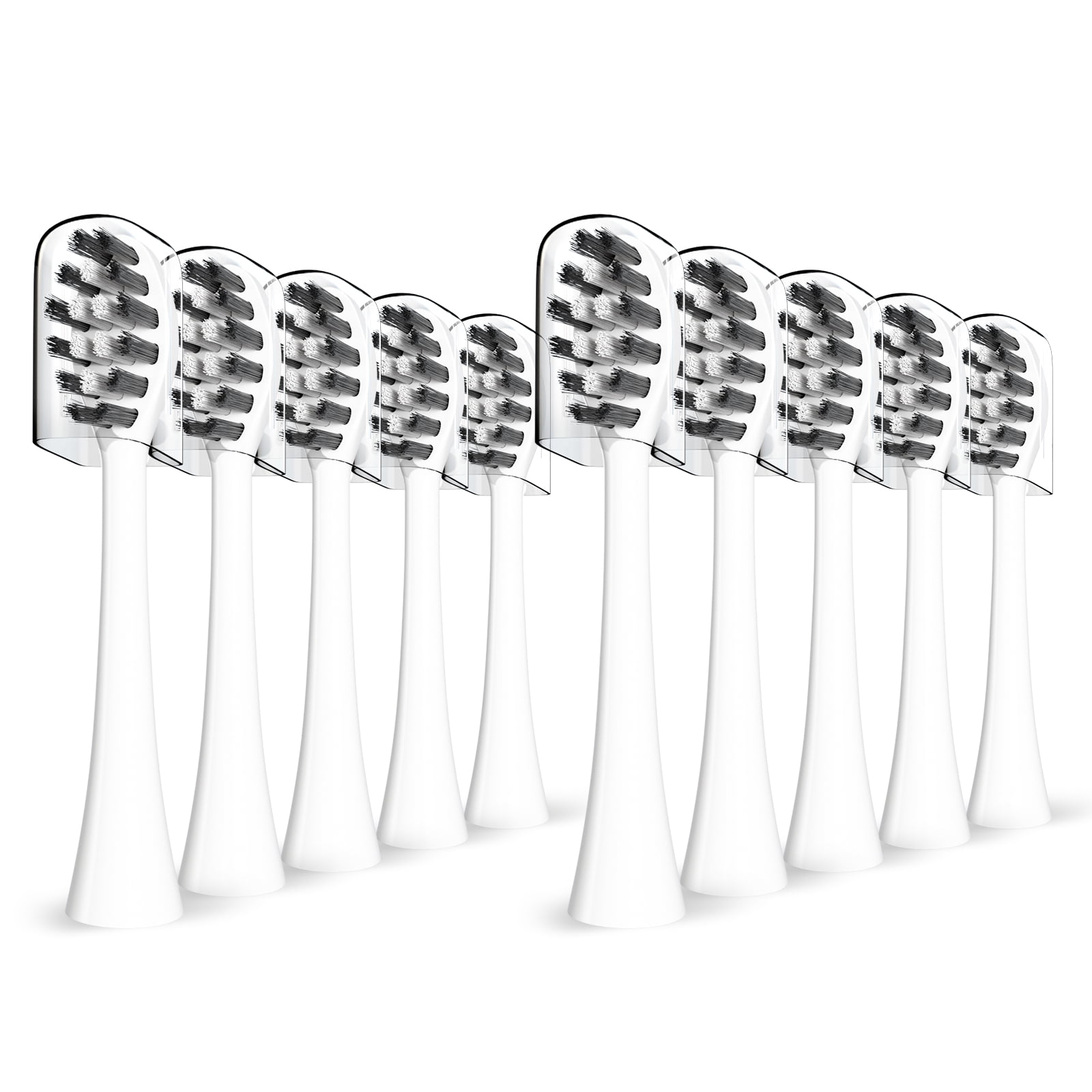 10 Pack Gleem Electric Toothbrush Replacement Heads, Brush Refill, W Shape Design with Nylon