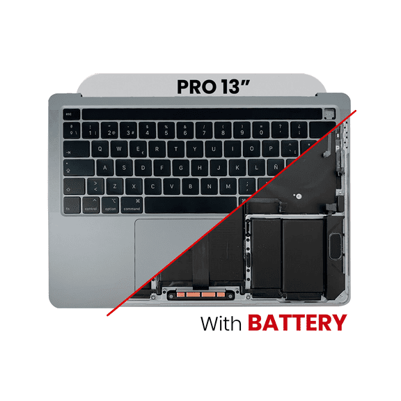Replacement Top Case Assembly W/Battery And Keyboard Compatible For MacBook Pro 13" (A2251 / Mid 2020) (Space Gray)
